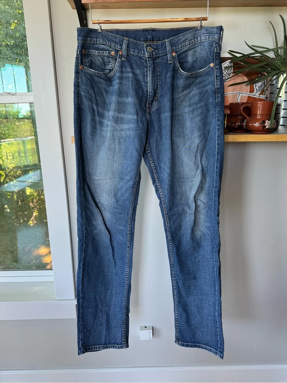 Levi's 559 Loose Relaxed Fit Dark Washed Blue Denim Straight Leg Jeans 34 x 34